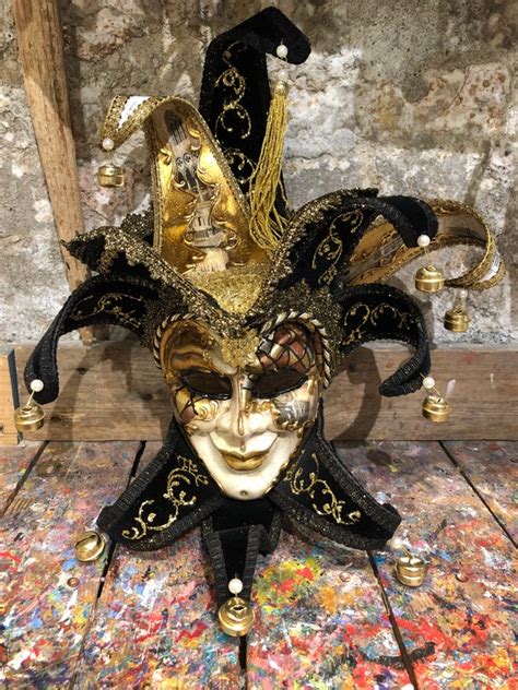 Masque Joker V Nitien Masque De Bouffon Fait La Main Etsy France