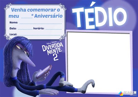 Convite de Aniversário Tédio Divertidamente 2 Imagem Legal