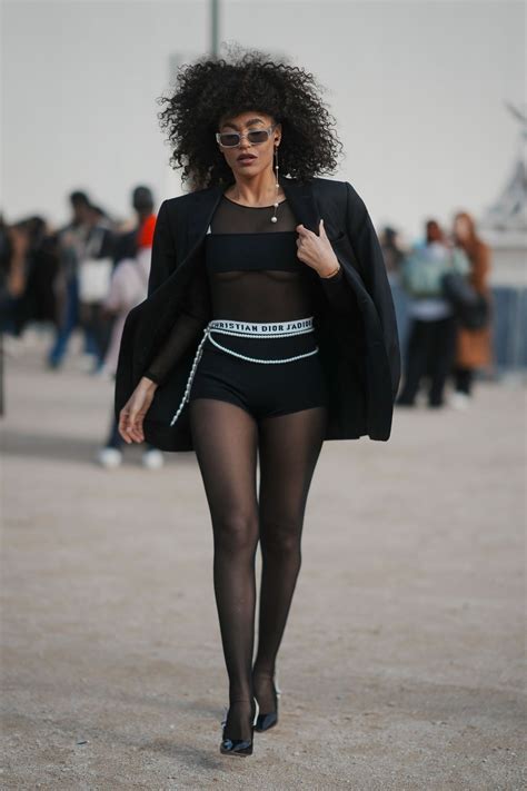 LEILA DEPINA Leaves Christian Dior F W 2024 Show At Paris Fashion Week