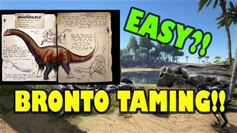 Ark Survival Mobile How To Tame Bronto YouTube