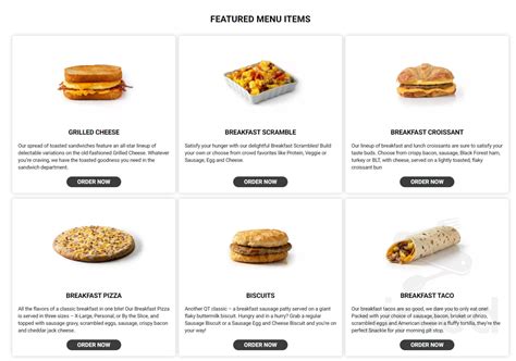 Quiktrip Menu In Lithonia Georgia Usa