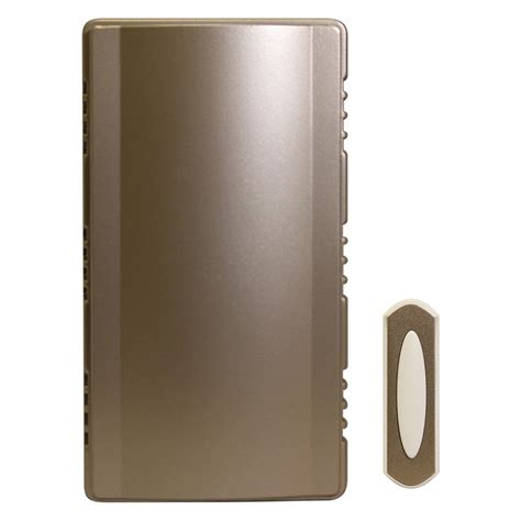 Heath Zenith Wireless Battery Operated Door Chime Kit Satin Nickel Finish