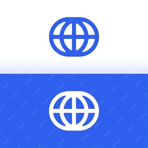 Premium Vector | Simple blue globe logo