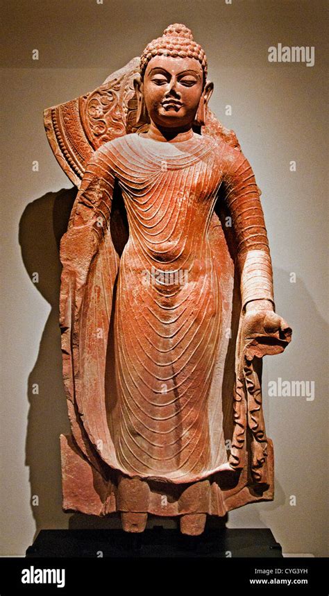 Standing Buddha Offering Protection Gupta 5th Century India Uttar