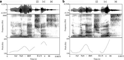 Waveform Spectrogram And F0 Contour Of “nur Hundert Schuss” Only