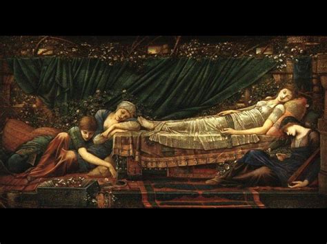 Sleeping Beauty In The Rose Bower By Burne Jones Pre Raphaelite