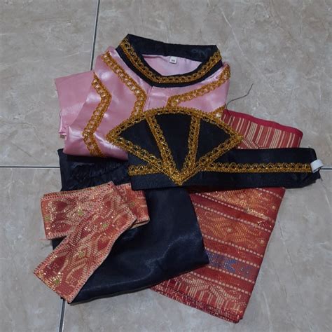 Jual Baju Anak Adat Aceh Saman Perempuan L Topi Kipas Nusantara