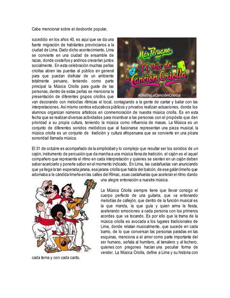 Día De La Canción Criolla Pdf