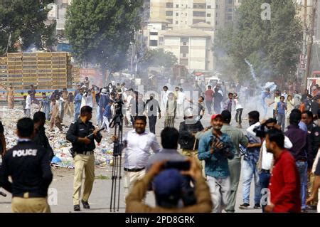 Lahore At Peshawar March 14 2023 View Of Site After Clash Between