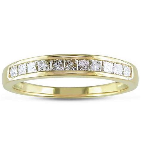 Pompeii Ct Princess Cut Diamond Wedding Ring K Yellow Gold