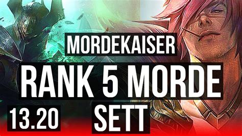 Mordekaiser Vs Sett Top Rank 5 Morde 6 Solo Kills 9 2 7