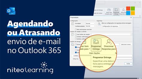 Como AGENDAR O ENVIO DE E MAIL No OUTLOOK 365 YouTube