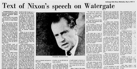 Text of Nixon's first Watergate speech (1973) - Click Americana