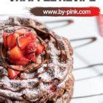 Easy Chocolate Chaffle With Strawberries By Pink