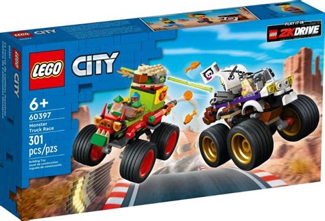 The Lego City Monster Truck Has Two Large Wheels