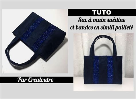 TUTO Sac suédine avec bandes pailletées Bienvenue chez Crealoutre