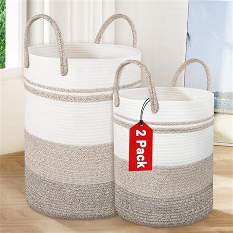 Amazon Goodpick Tall Laundry Hamper Woven Jute Rope Dirty