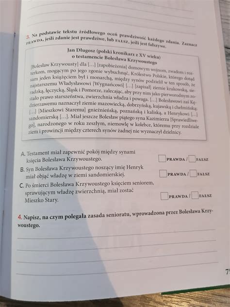 Na podstawie tekstu źródłowego Oceń prawdziwość każdego zdania Zaznacz