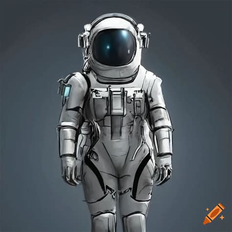 Minimalistic Futuristic Spacesuit On Craiyon