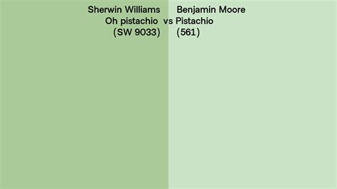 Sherwin Williams Oh Pistachio Sw 9033 Vs Benjamin Moore Pistachio