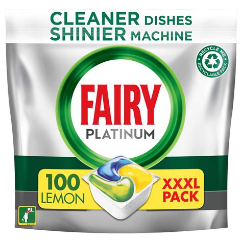 Fairy Platinum All In One Dishwasher Tablets Lemon 100 Tablets