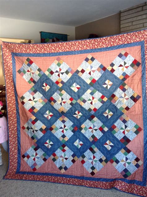 Pin Wheels And Squares Quilts Pinwheels Blanket