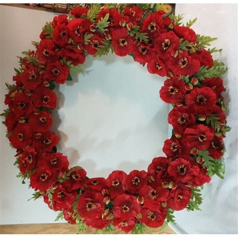 Poppy Remembrance Wreath - Artificial - Toronto Bulk Flowers