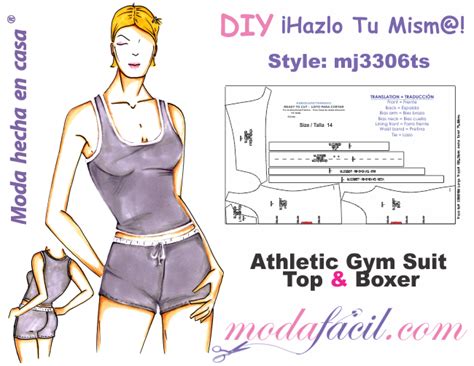 Moldes De Conjunto Deportivo Para Mujeres De Top Y Short