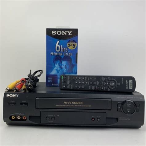 Sony Slv N Vcr Vhs Player Head Hifi With Remote Av Cable Blank