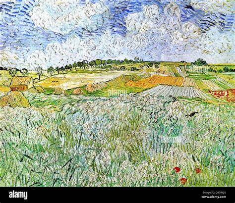 Vincent van Gogh, The Plain at Auvers. 1890. Post-Impressionism. Oil on ...