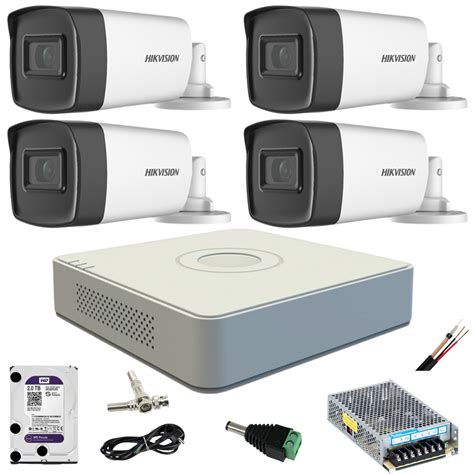 Kit Complet Camere Supraveghere Exterior Mp M Ir Dvr Hikvision