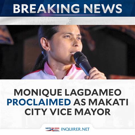 Inquirer On Twitter BREAKING Monique Lagdameo Wins The Vice Mayoral