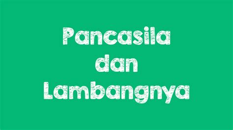 5 Lambang Pancasila Dan Artinya Katakita