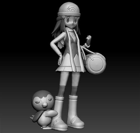 Pokemon Trainer Dawn 3d Model 3d Printable Cgtrader