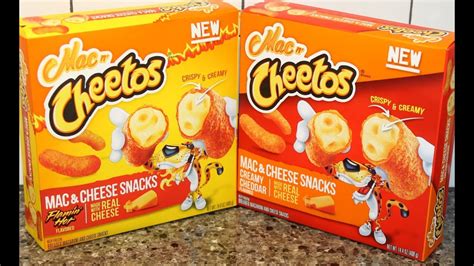 Mac N Cheetos Mac Cheese Snacks Flamin Hot And Creamy Cheddar