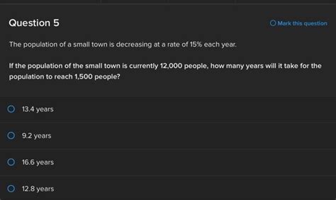 Solved The Population Of A Small Town Is Decreasing At A Chegg