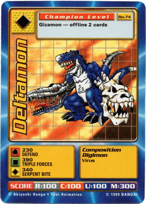 Deltamon BO 74 Digimon Card Details Digi Battle