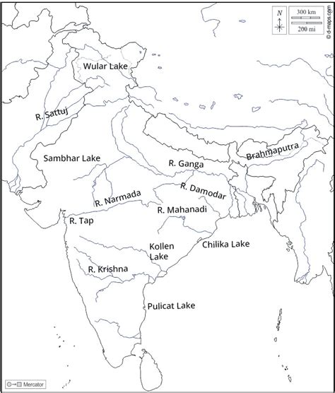 Class Geography Map Work Chapter Water Resources Sri Off