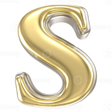 Gold Font S 3d Rendering 47703704 Png