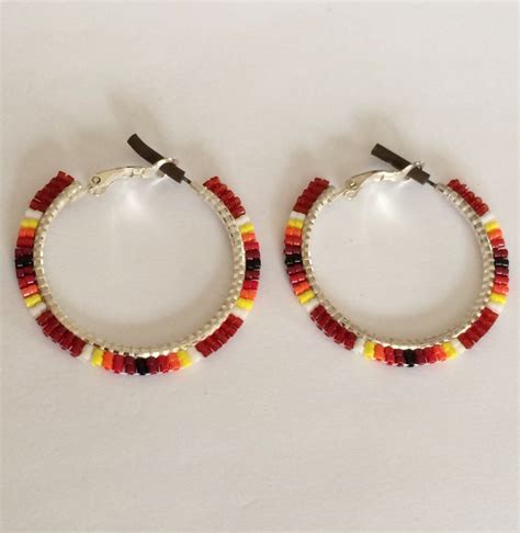 Beaded Hoops Beaded Hoops Drop Earrings Earrings