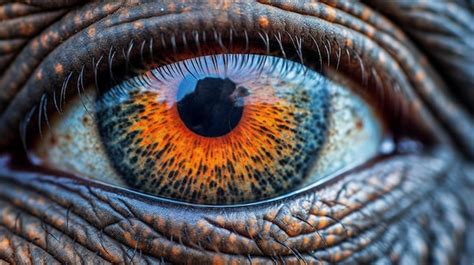 Premium AI Image | A close up of a gorilla eye