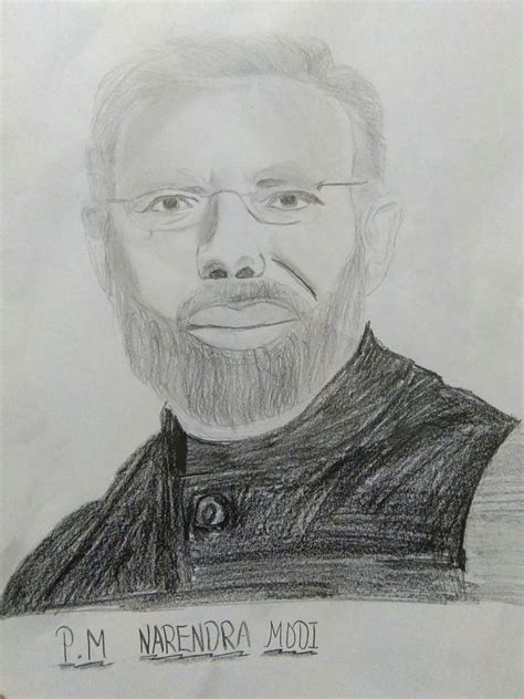 Pin On Narendra Modi Pencil Art