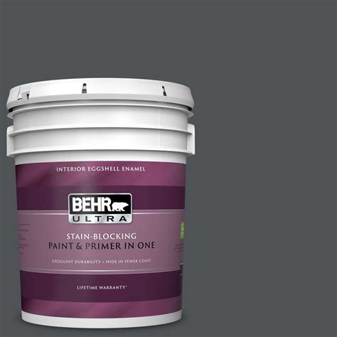 BEHR ULTRA 5 Gal PPU25 01 Carbon Copy Eggshell Enamel Interior Paint