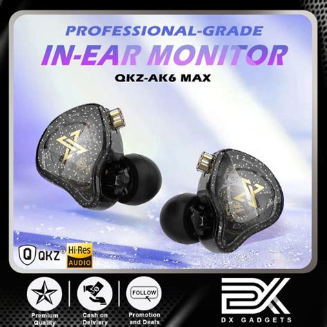 【removable Cable】qkz Ak6 Max In Ear Earphone Dynamic Drivers Monitors