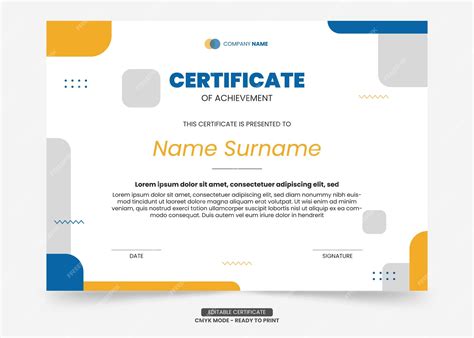 Premium Vector Simple And Modern Certificate Template