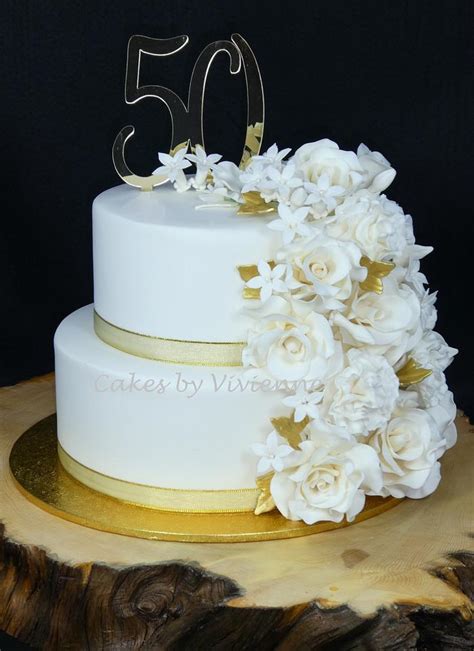 50th Wedding Anniversary Cake - Decorated Cake by Cakes - CakesDecor