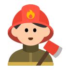 Man Firefighter Light Skin Tone Emoji On Toss Face March