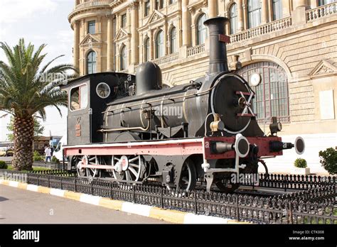 Old locomotive at historical Haydarpasa Train Station İstanbul Turkey