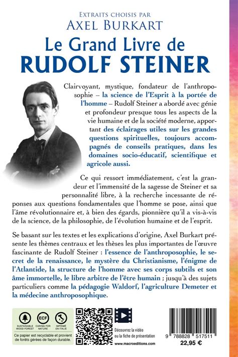 Le grand livre de Rudolf Steiner Livre Broché 13 5 x 20 5 cm di