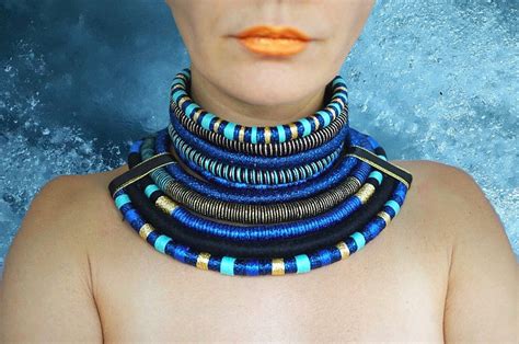 Statement Necklace Tribal Necklace African Necklaces Afro Etsy